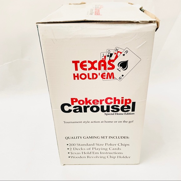 BryBell Poker Chips Set in Wood Carousel Case ( Casino Party).. - Picture 5 of 5